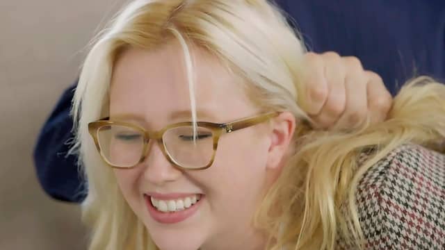 First anal for naughty young blonde Samantha Rone
