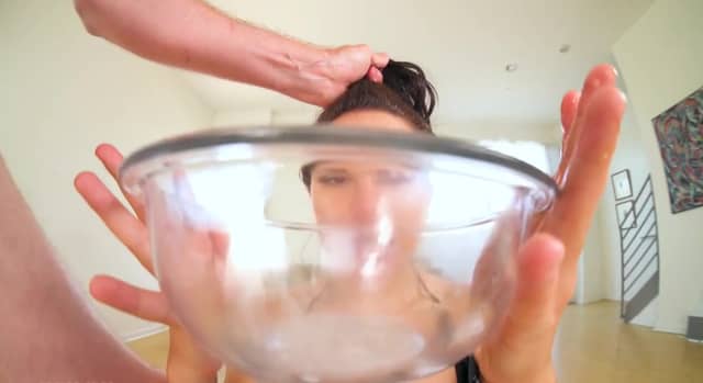 Sloppy head girl gagging on big cock and drinking fresh cum