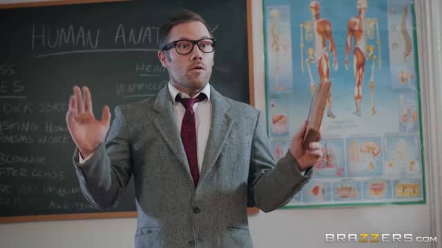 Crazy student fucks biology teacher during anatomy class