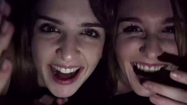 two girlfriends give a public double blowjob in POV movie - 720p amateurs